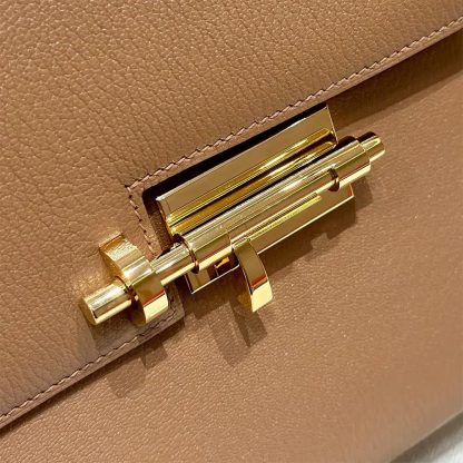 Hermes Women Verrou 21 Bag in Epsom Leather-BrownGold - 图片 9
