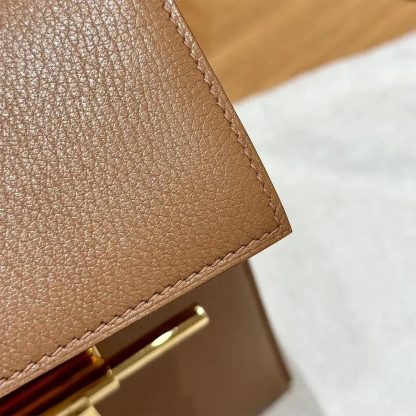 Hermes Women Verrou 21 Bag in Epsom Leather-BrownGold - 图片 10