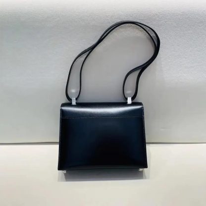 Hermes Women Verrou Bag in Box Leather-BlackSilver - 图片 4