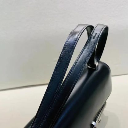 Hermes Women Verrou Bag in Box Leather-BlackSilver - 图片 8