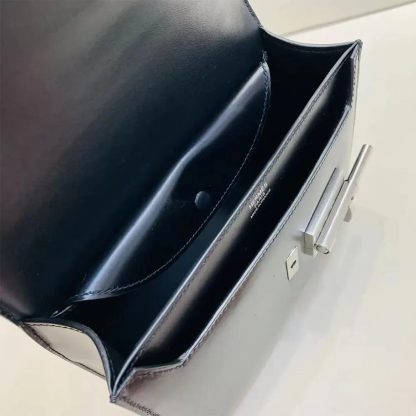 Hermes Women Verrou Bag in Box Leather-BlackSilver - 图片 10