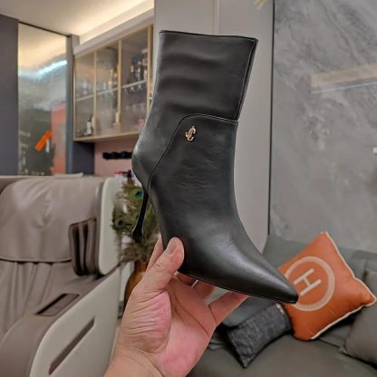 Jimmy Choo Women Cycas Ankle Boot 80 Black Nappa Leather Ankle Boots - 图片 8