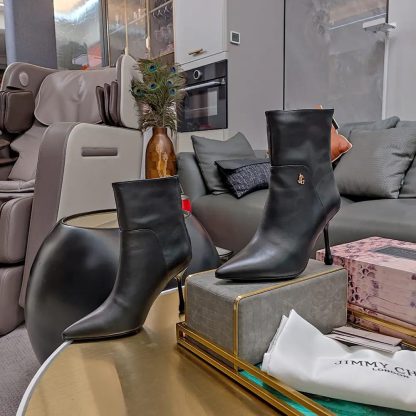 Jimmy Choo Women Cycas Ankle Boot 80 Black Nappa Leather Ankle Boots - 图片 4