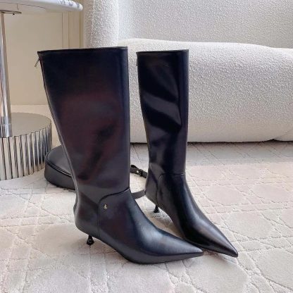 Jimmy Choo Women Cycas Knee Boot 95 Black Nappa Leather Knee-High Boots - 图片 3
