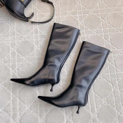 Jimmy Choo Women Cycas Knee Boot 95 Black Nappa Leather Knee-High Boots - 图片 5