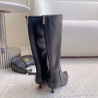 Jimmy Choo Women Cycas Knee Boot 95 Black Nappa Leather Knee-High Boots - 图片 6