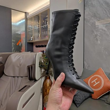 Jimmy Choo Women Scarlett Ankle Boot 95 Black Nappa Leather Boots - 图片 9
