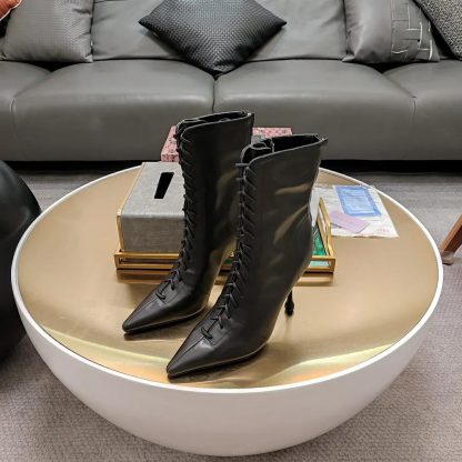 Jimmy Choo Women Scarlett Ankle Boot 95 Black Nappa Leather Boots - 图片 3