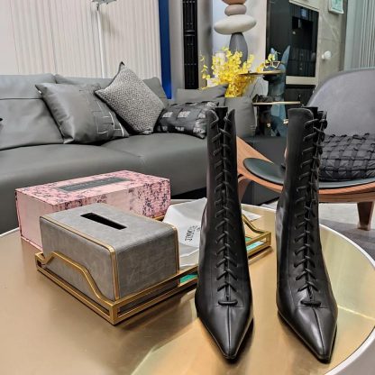 Jimmy Choo Women Scarlett Ankle Boot 95 Black Nappa Leather Boots - 图片 2