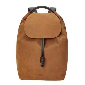 Loewe Unisex Flamenco Backpack in Pressed Suede 0011083391