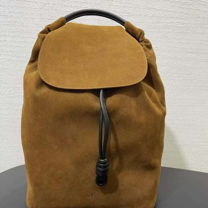 Loewe Unisex Flamenco Backpack in Pressed Suede 0011083391 - 图片 3