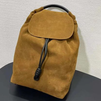 Loewe Unisex Flamenco Backpack in Pressed Suede 0011083391 - 图片 5