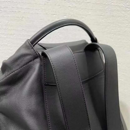 Loewe Unisex Flamenco Backpack in Shiny Supple Calfskin-Black - 图片 6
