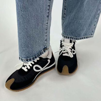 Loewe Unisex Flow Runner in Nylon and Suede-Black L815282X88 - 图片 9