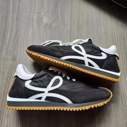 Loewe Unisex Flow Runner in Nylon and Suede-Black L815282X88 - 图片 5