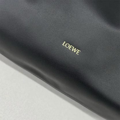 Loewe Unisex Large Flamenco Purse in Mellow Nappa Lambskin-Black - 图片 7