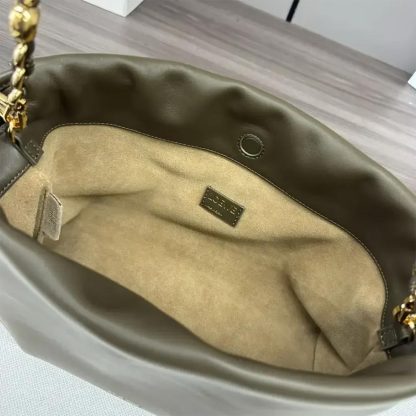 Loewe Unisex Medium Flamenco Purse in Mellow Nappa Lambskin-Dark Khaki Green - 图片 8