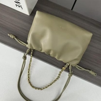 Loewe Unisex Medium Flamenco Purse in Mellow Nappa Lambskin-Eucalyptus Green - 图片 6