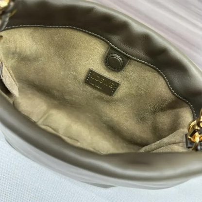 Loewe Unisex Mini Flamenco Purse Bag in Mellow Nappa Lambskin-Dark Khaki Green - 图片 7
