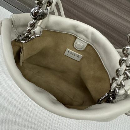 Loewe Unisex Mini Flamenco Purse Bag in Mellow Nappa Lambskin-Sea Salt - 图片 7