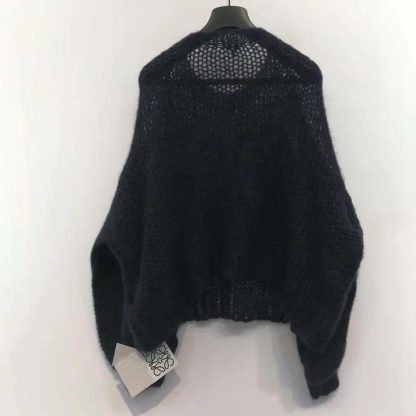 Loewe Women Anagram Sweater in Mohair-Dark Navy S359Y14KBO - 图片 3