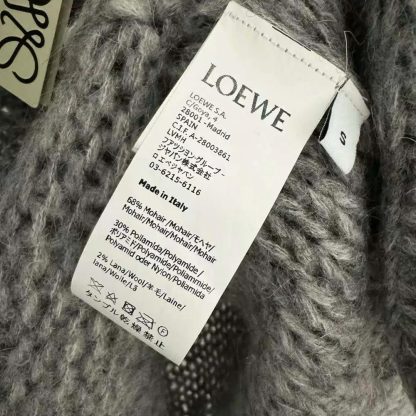 Loewe Women Anagram Sweater in Mohair-Grey S359Y14KBO - 图片 8