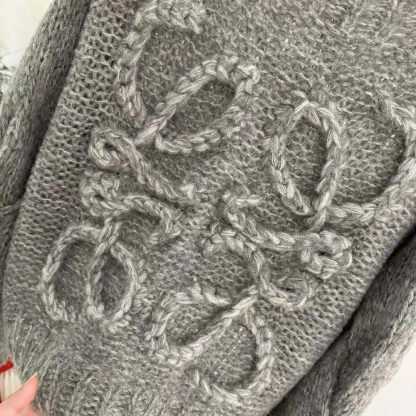 Loewe Women Anagram Sweater in Mohair-Grey S359Y14KBO - 图片 7