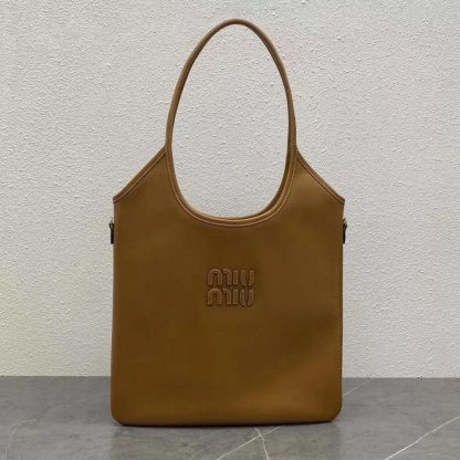 Miu Miu Women IVY Leather Bag-Brown 5BG231_2CRW_F0046_V_MLN - 图片 2