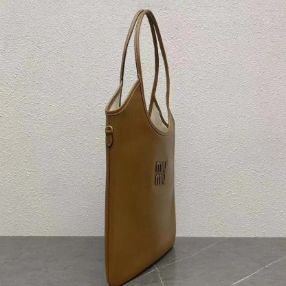 Miu Miu Women IVY Leather Bag-Brown 5BG231_2CRW_F0046_V_MLN - 图片 4