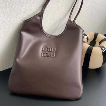 Miu Miu Women IVY Leather Bag-Chocolate 5BG231_2CRW_F0NBL_V_MLN - 图片 2