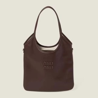 Miu Miu Women IVY Leather Bag-Chocolate 5BG231_2CRW_F0NBL_V_MLN