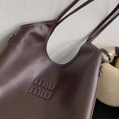 Miu Miu Women IVY Leather Bag-Chocolate 5BG231_2CRW_F0NBL_V_MLN - 图片 4