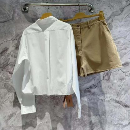 Miu Miu Women Striped Cotton Shirt MK1659_14BC_F0X24_S_OOO - 图片 3