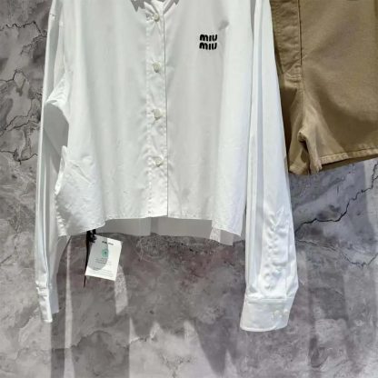 Miu Miu Women Striped Cotton Shirt MK1659_14BC_F0X24_S_OOO - 图片 7