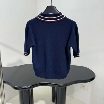 Miu Miu Women Wool and Cashmere Polo Sweater MMLA28 - 图片 3