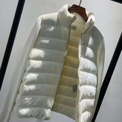Moncler Men Padded Wool Zip up Hoodie White-J20919B00032M1131034 - 图片 3