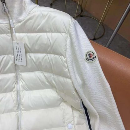 Moncler Men Padded Wool Zip up Hoodie White-J20919B00032M1131034 - 图片 7