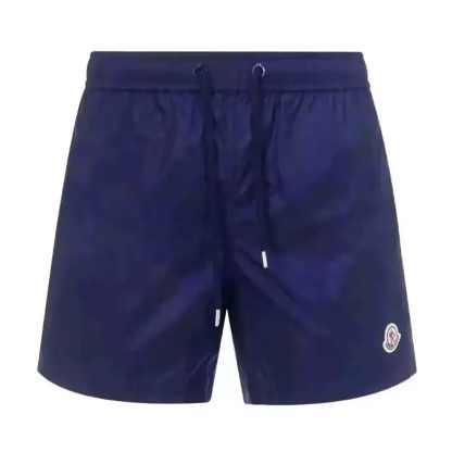Moncler Men Swim Shorts Crafted from Technical Nylon-Navy