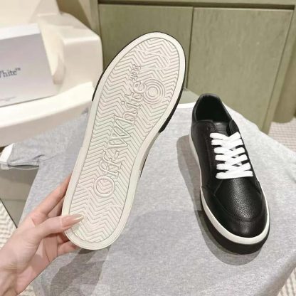 Off-White Unisex BlackWhite Leather Vulcanized OMIA293C99LEA0011001 - 图片 5