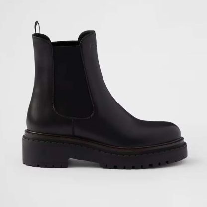 Prada Men Leather Chelsea Boots-Black 1T744N