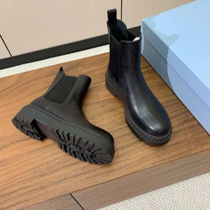 Prada Men Leather Chelsea Boots-Black 1T744N - 图片 4