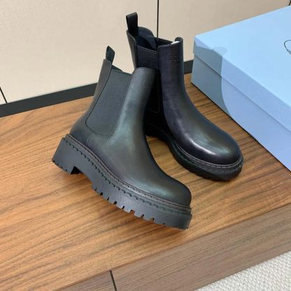 Prada Men Leather Chelsea Boots-Black 1T744N - 图片 5