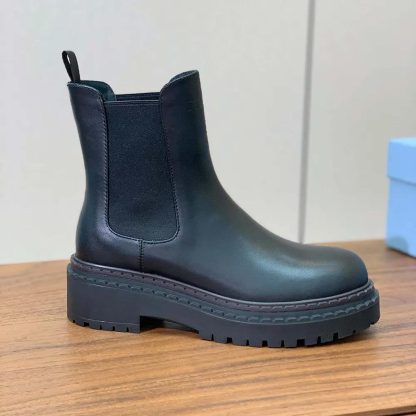 Prada Men Leather Chelsea Boots-Black 1T744N - 图片 7