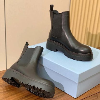 Prada Men Leather Chelsea Boots-Black 1T744N - 图片 6