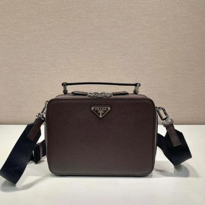 Prada Men Medium Prada Brique Saffiano Leather Bag 2VH069 - 图片 2