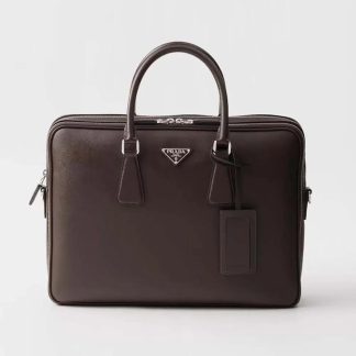 Prada Men Saffiano Leather Briefcase 2VE0229Z2