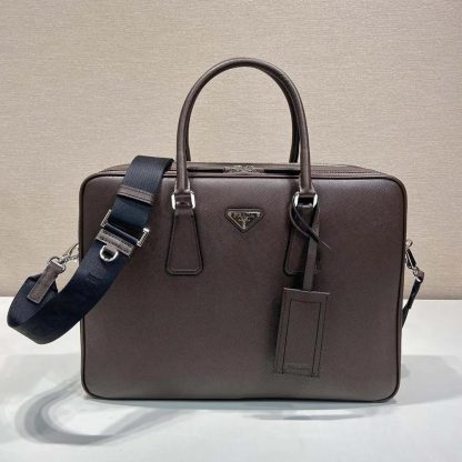 Prada Men Saffiano Leather Briefcase 2VE0229Z2 - 图片 3