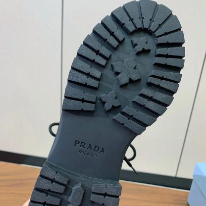 Prada Unisex Leather and Re-Nylon booties-Ebony 1T704N - 图片 10