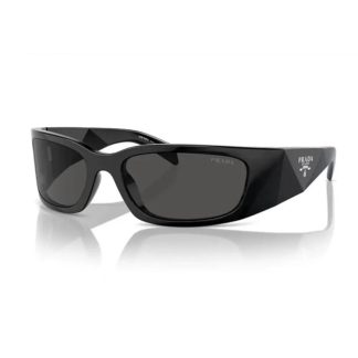 Prada Unisex Sunglasses with Triangle Logo-Black