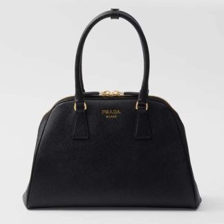 Prada Women Medium Saffiano Leather Bag-Black 1BG537